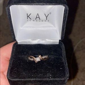 Rose gold and diamond Promise ring